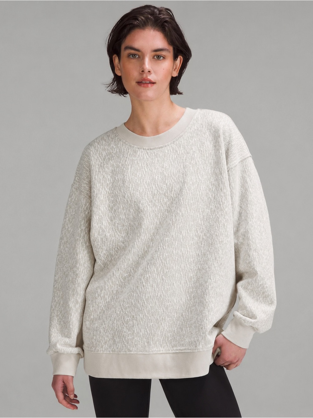 Lululemon Limited Edition Jacquard Textured Perfectly Oversized Crew